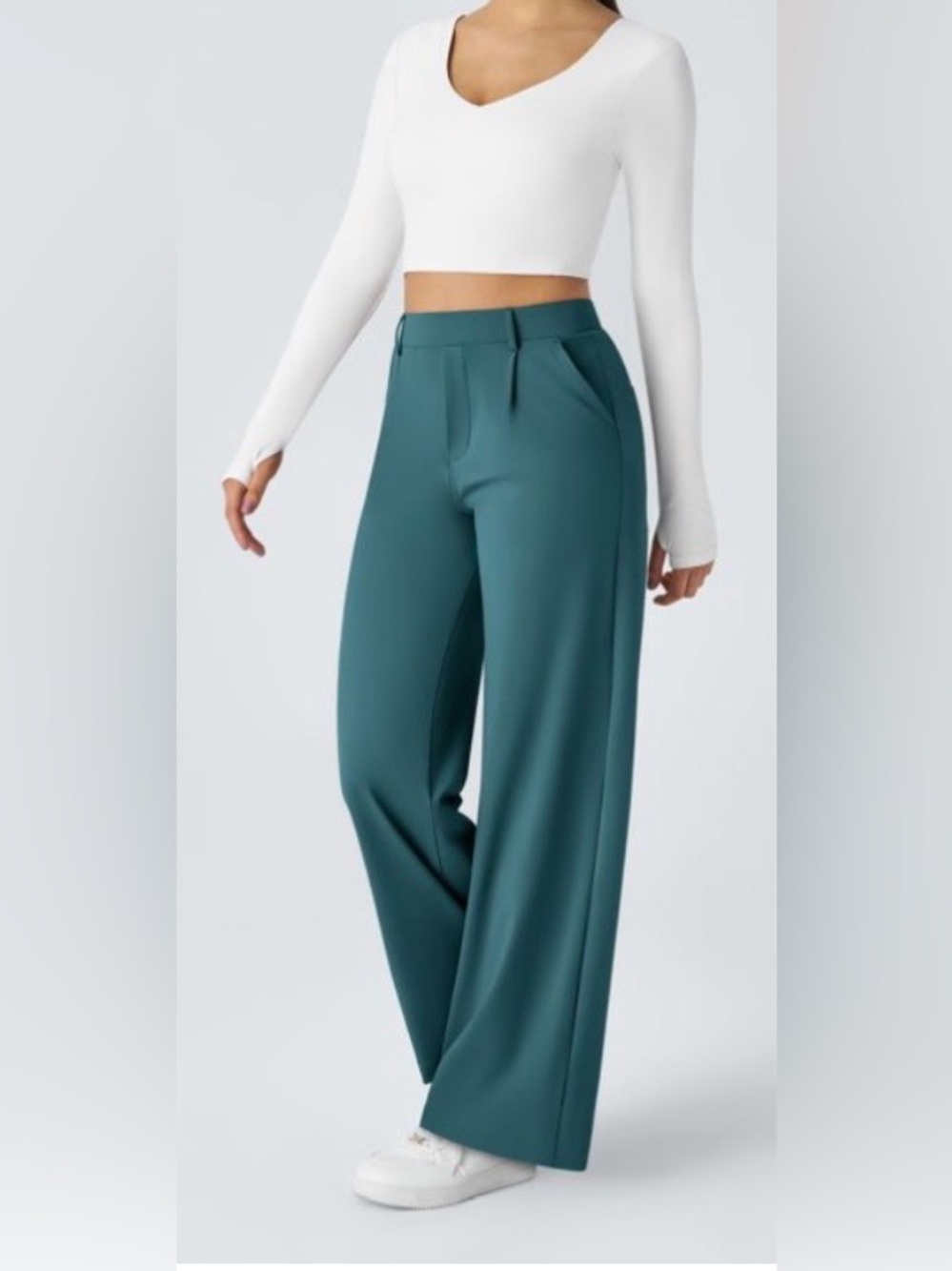 MEDIUM (PETITE).    HALARA DAYSTRETCH  WIDE LEG  WORK PANTS